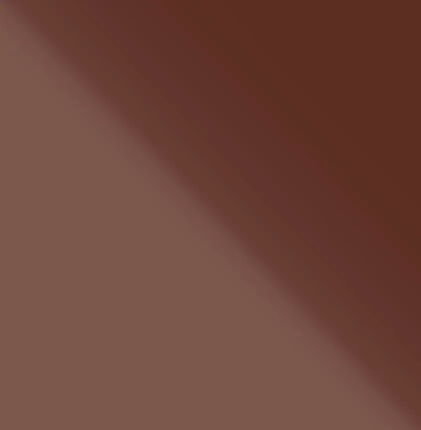 High gloss laquared sienna